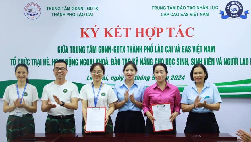 EAS Việt Nam hợp tác với TT. GDNN-GDTX TP. Lào Cai trong đào tạo kỹ năng quốc tế cho học sinh từ 12 – 15 tuổi